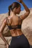 Scoop Neck Lace Up Back FlexiRib Sports Bra in Black sold by Bo + Tee