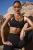 Scoop Neck Lace Up Back FlexiRib Sports Bra in Black sold by Bo + Tee