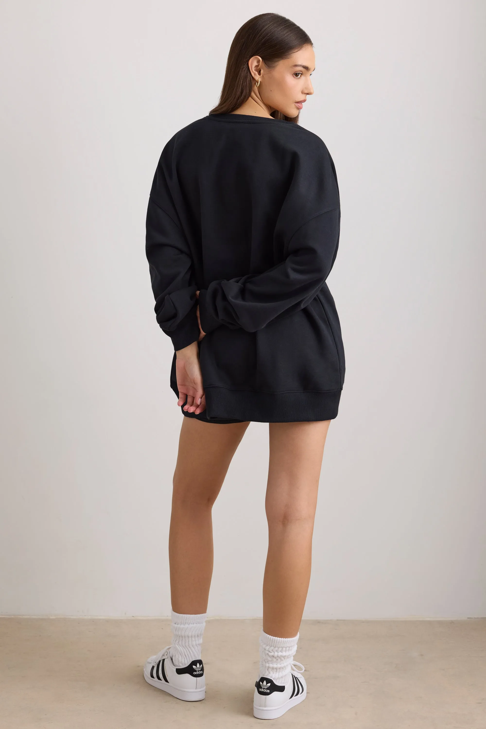 Classic - Oversized Crew Neck Sweatshirt in Black sold by Bo + Tee product image thumbnail 2