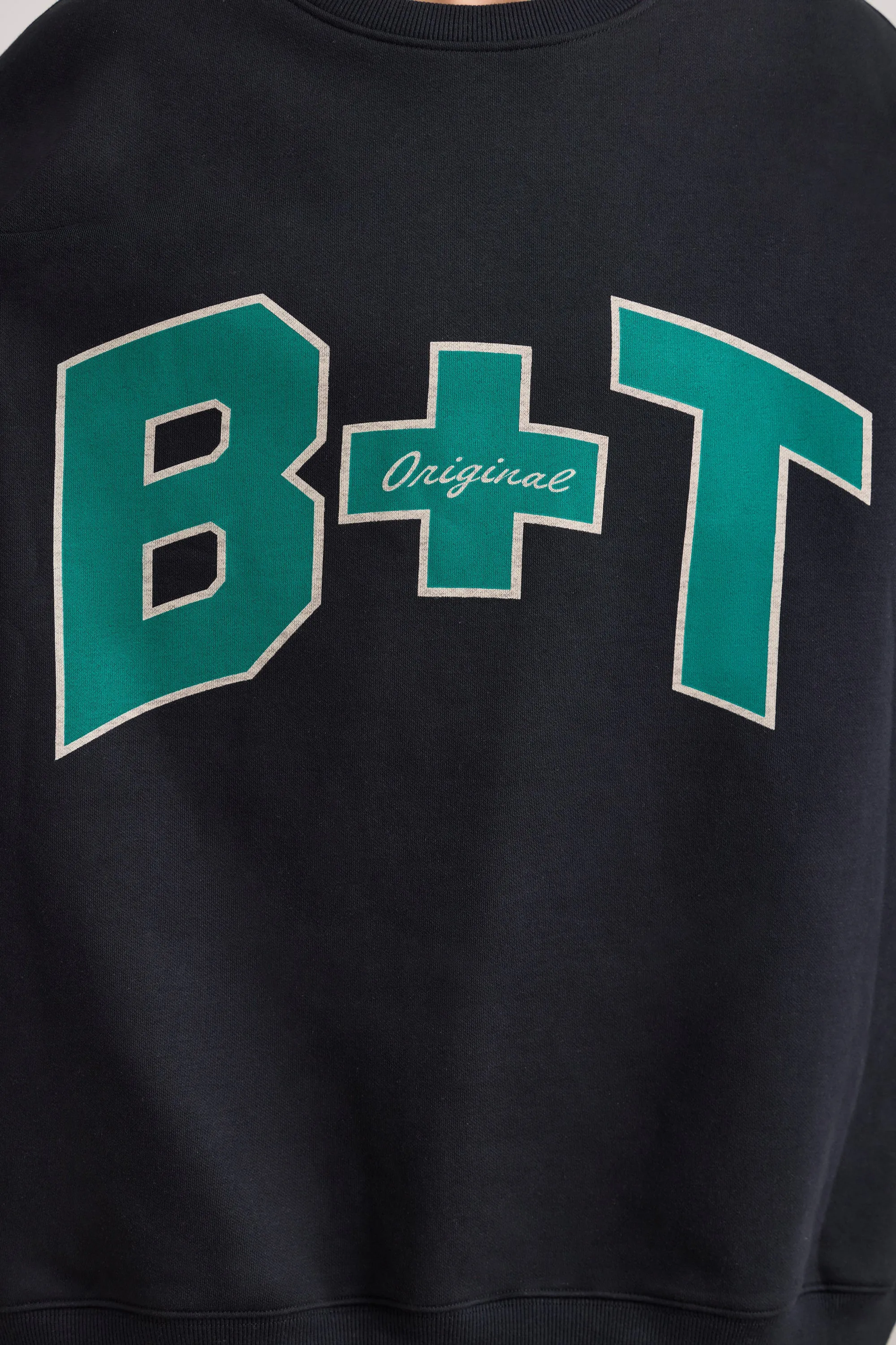 Classic - Oversized Crew Neck Sweatshirt in Black sold by Bo + Tee product image thumbnail 4