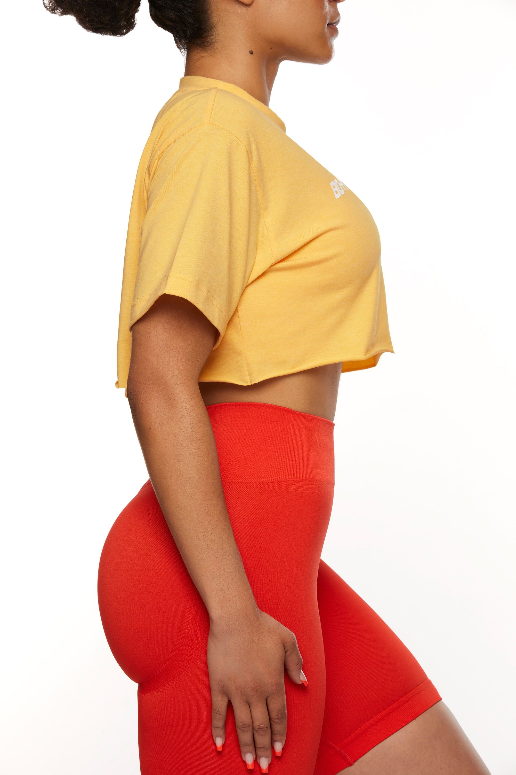 Progression - Raw Hem Cropped T-Shirt in Yellow sold by Bo + Tee product image thumbnail 2