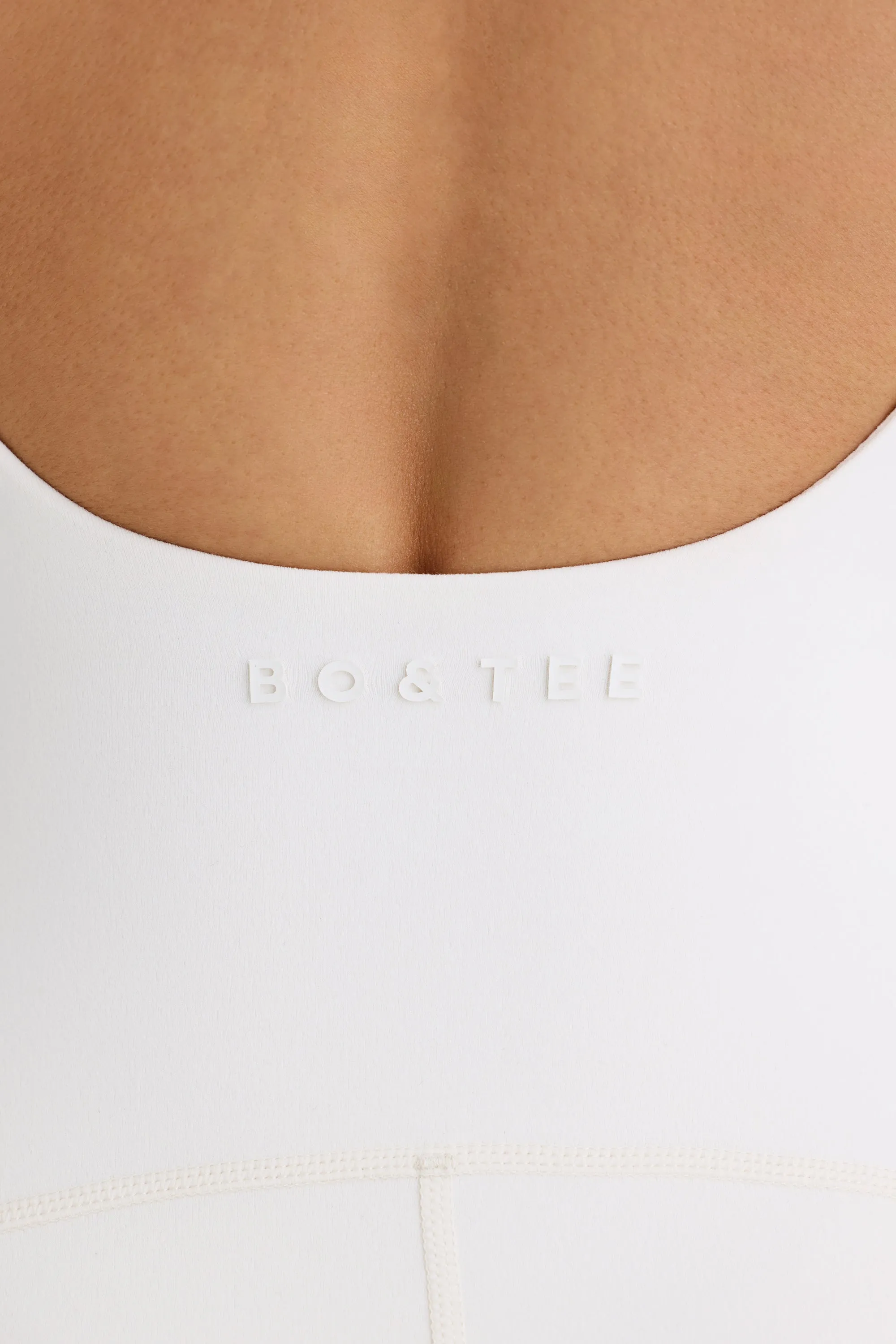 Soft Active Open-Back Unitard in White sold by Bo + Tee product image thumbnail 5