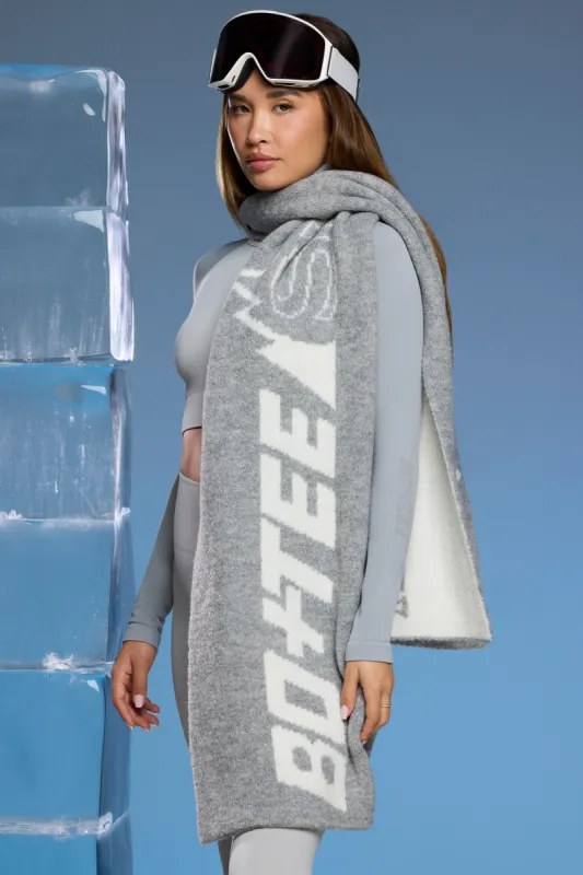 Snow Angel - Oversized Chunky Knit Scarf in Light Grey sold by Bo + Tee