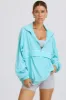 Oversized Track Jacket in Aqua sold by Bo + Tee