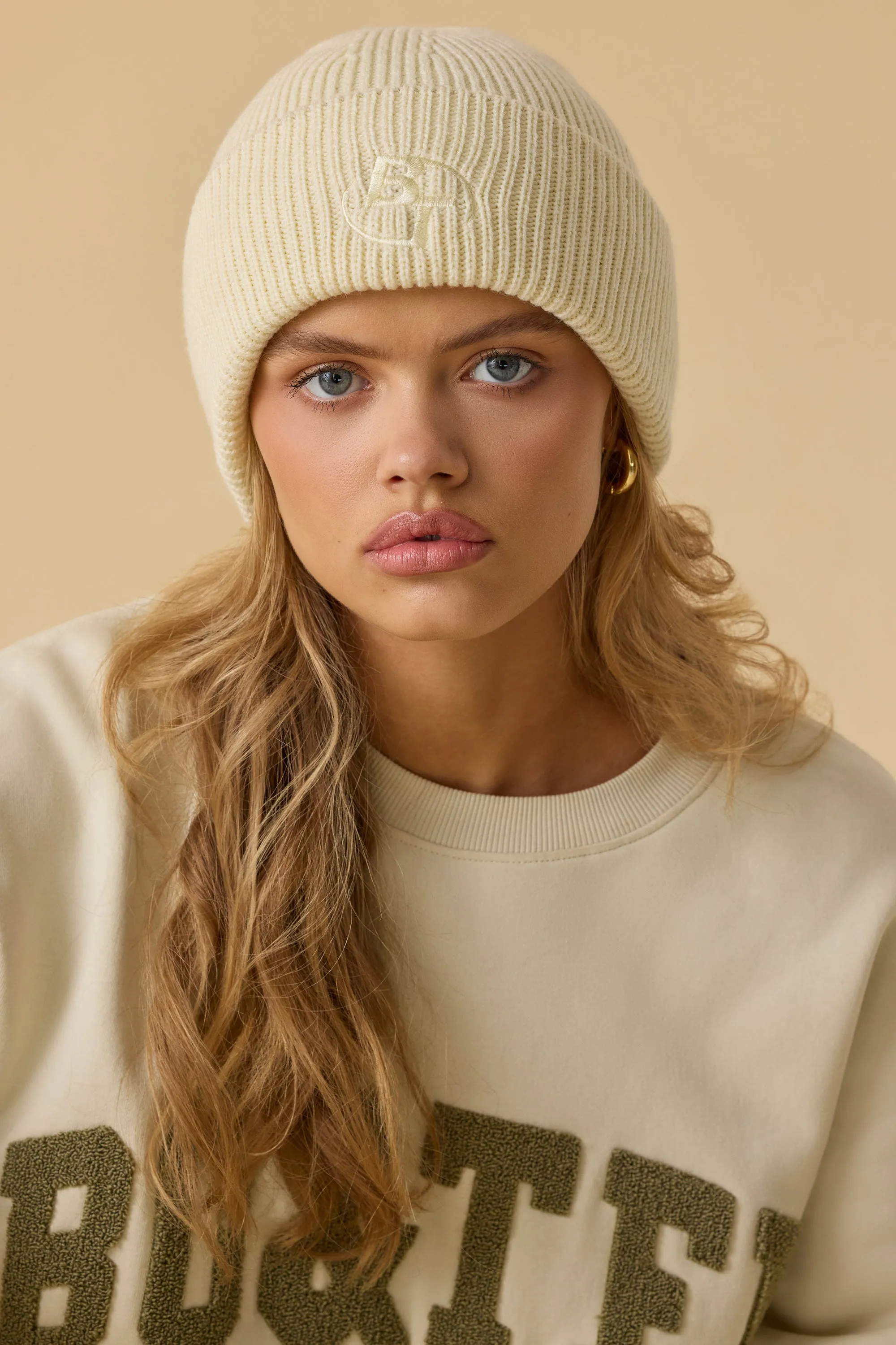 Cosy - Knit Beanie in Bone sold by Bo + Tee product image thumbnail 5