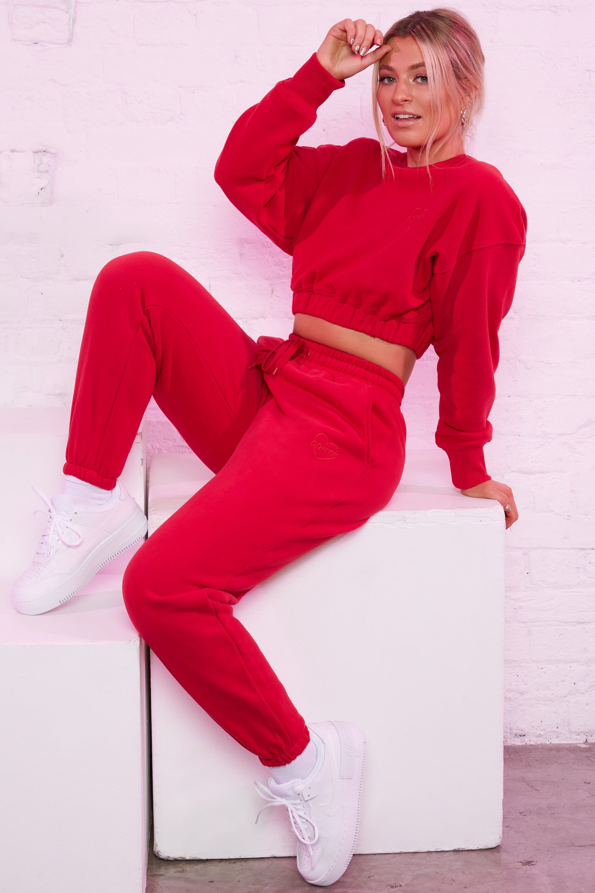 Take Care Petite - Joggers in Red sold by Bo + Tee product image thumbnail 6