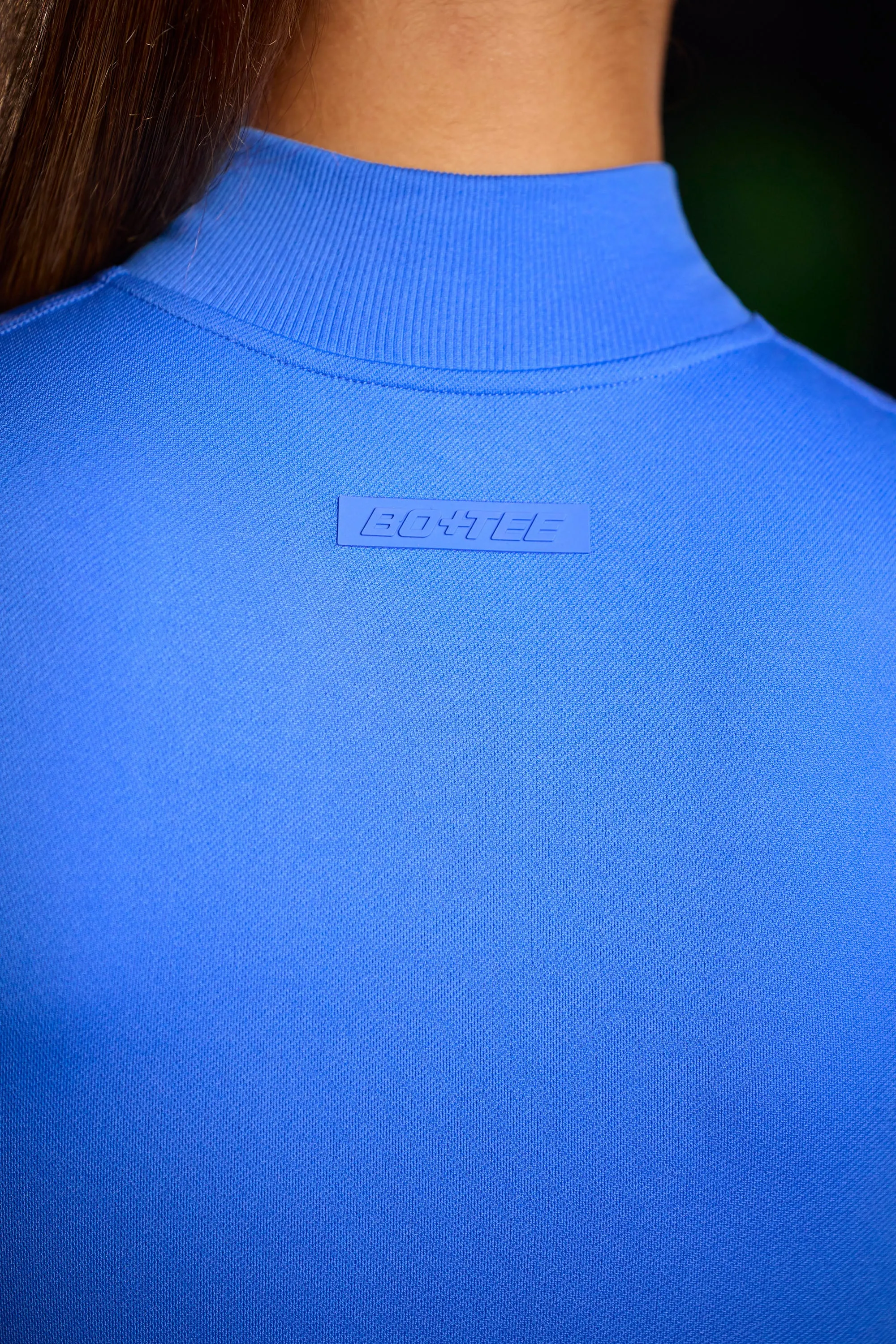 Progression - Super Sculpt Seamless High Neck Crop Top in Electric Blue sold by Bo + Tee product image thumbnail 5