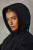 Snug - Mid Length Hooded Puffer Coat in Black sold by Bo + Tee