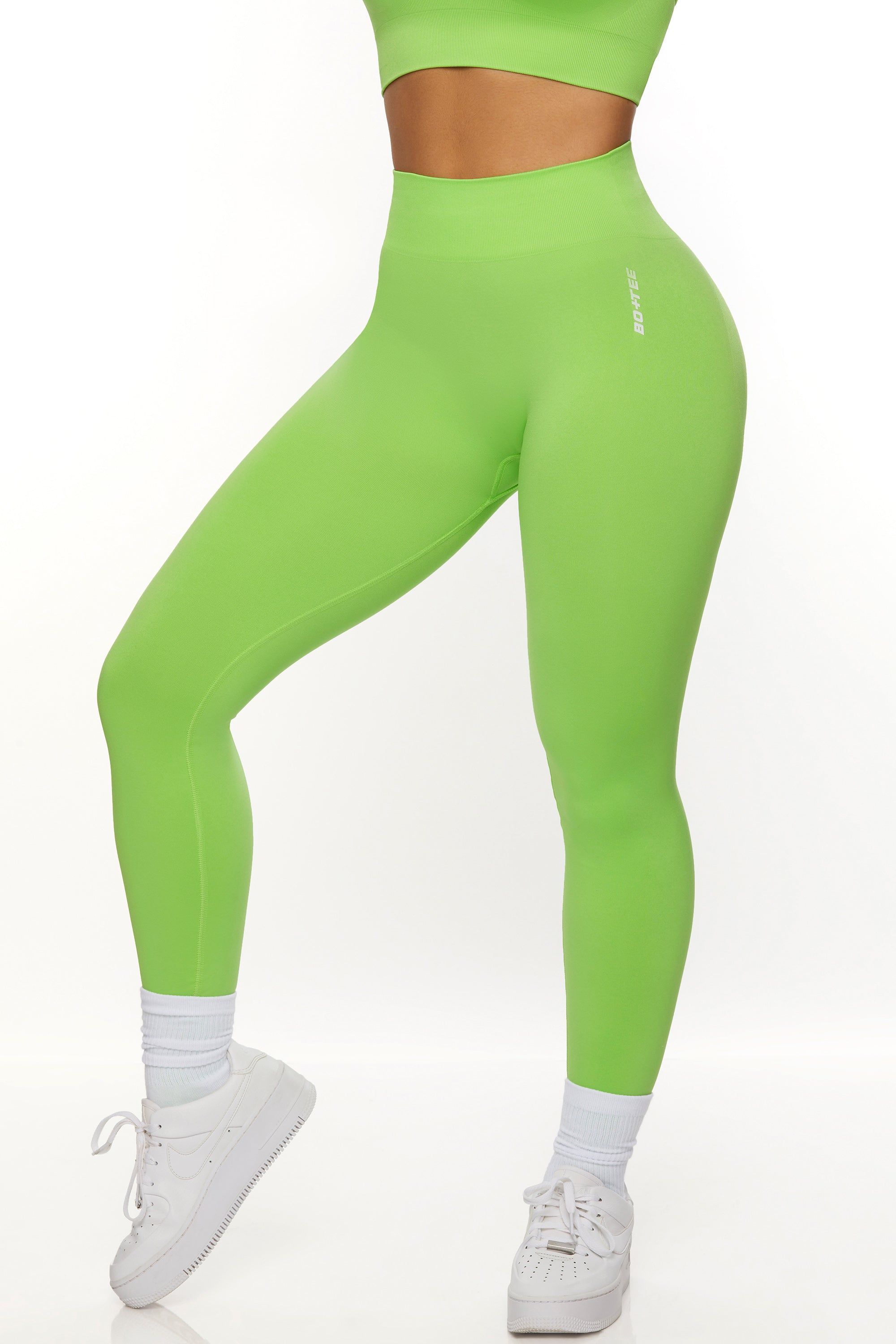 Motivation - Petite High Waist Seamless Leggings in Green sold by Bo + Tee product image thumbnail 3