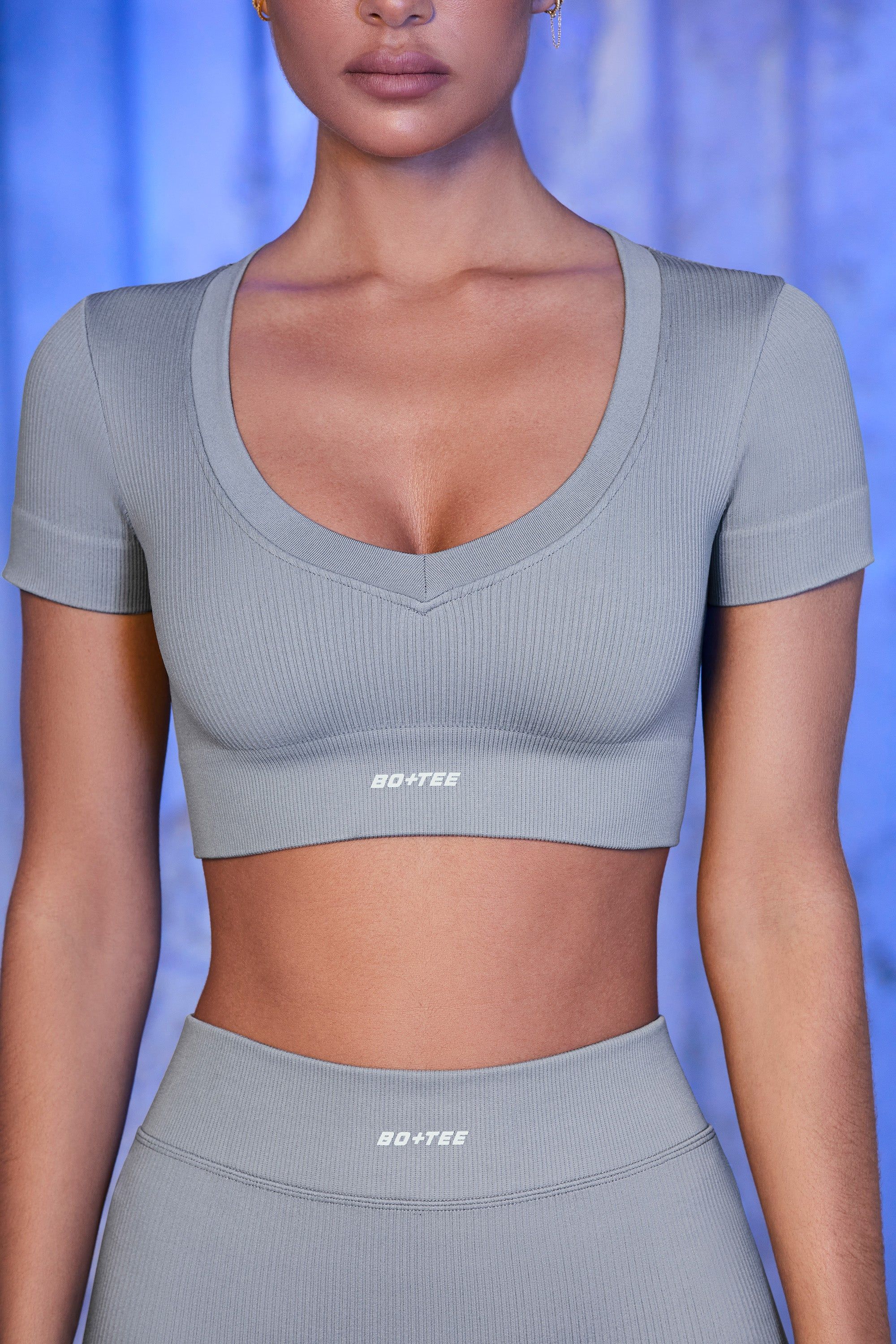 Cooling Off - Crop Top - Grey sold by Bo + Tee product image thumbnail 4