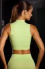 Progression - Super Sculpt Seamless High Neck Crop Top in Key Lime sold by Bo + Tee