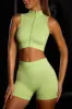 Progression - Super Sculpt Seamless High Neck Crop Top in Key Lime sold by Bo + Tee