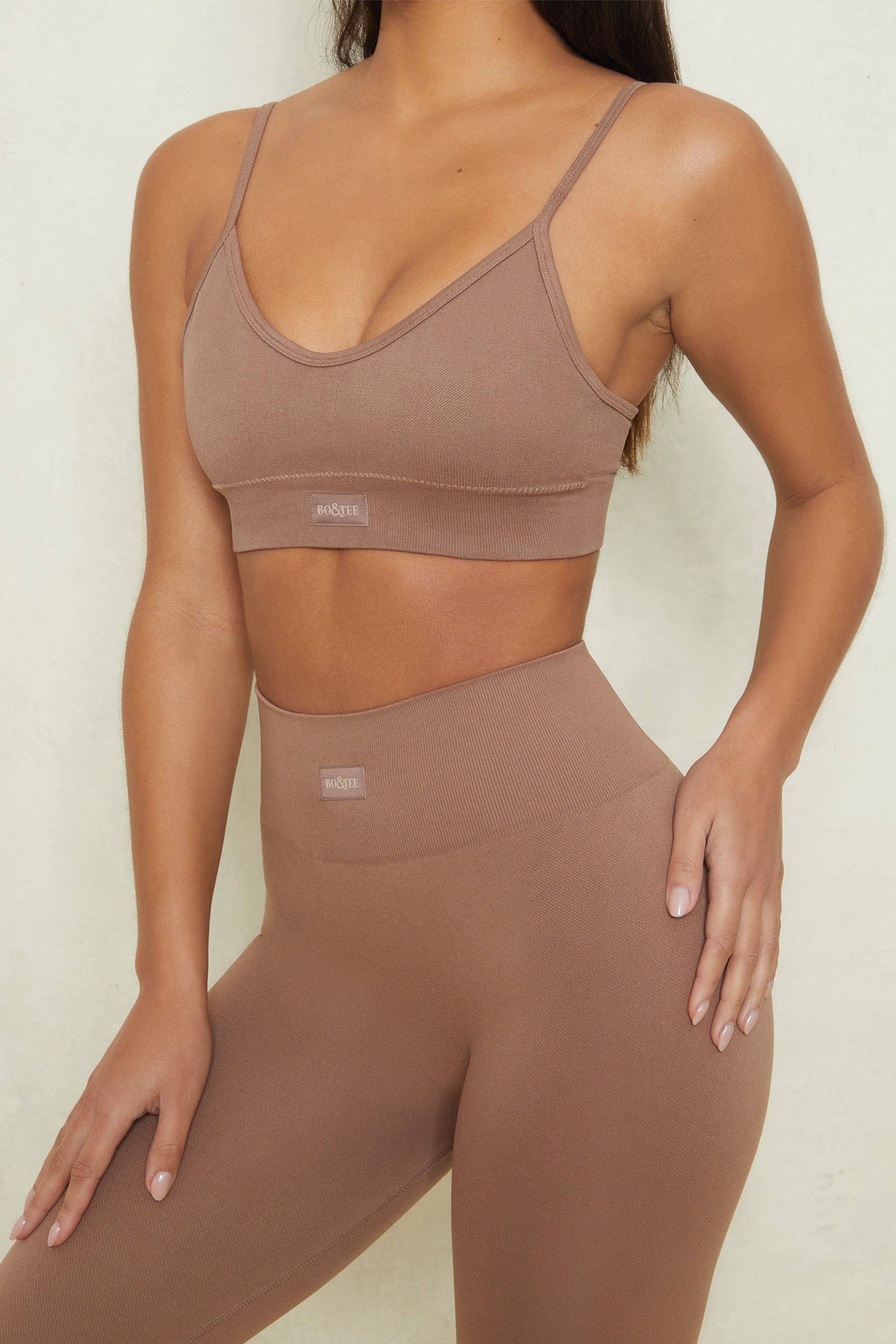 Stretch - Sports Bra in Brown sold by Bo + Tee product image thumbnail 5