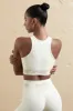 Knockout - Seamless Racerback Crop Top in Cream sold by Bo + Tee