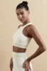 Knockout - Seamless Racerback Crop Top in Cream sold by Bo + Tee