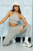 Racer Cut Out Crop Top in Grey sold by Bo + Tee