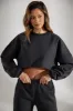 Fundamental - Cropped Oversized Sweatshirt in Washed Black sold by Bo + Tee