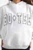 Appliqué Oversized Hoodie in Heather Grey sold by Bo + Tee
