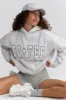 Appliqué Oversized Hoodie in Heather Grey sold by Bo + Tee