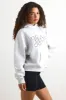 Appliqué Oversized Hoodie in Heather Grey sold by Bo + Tee