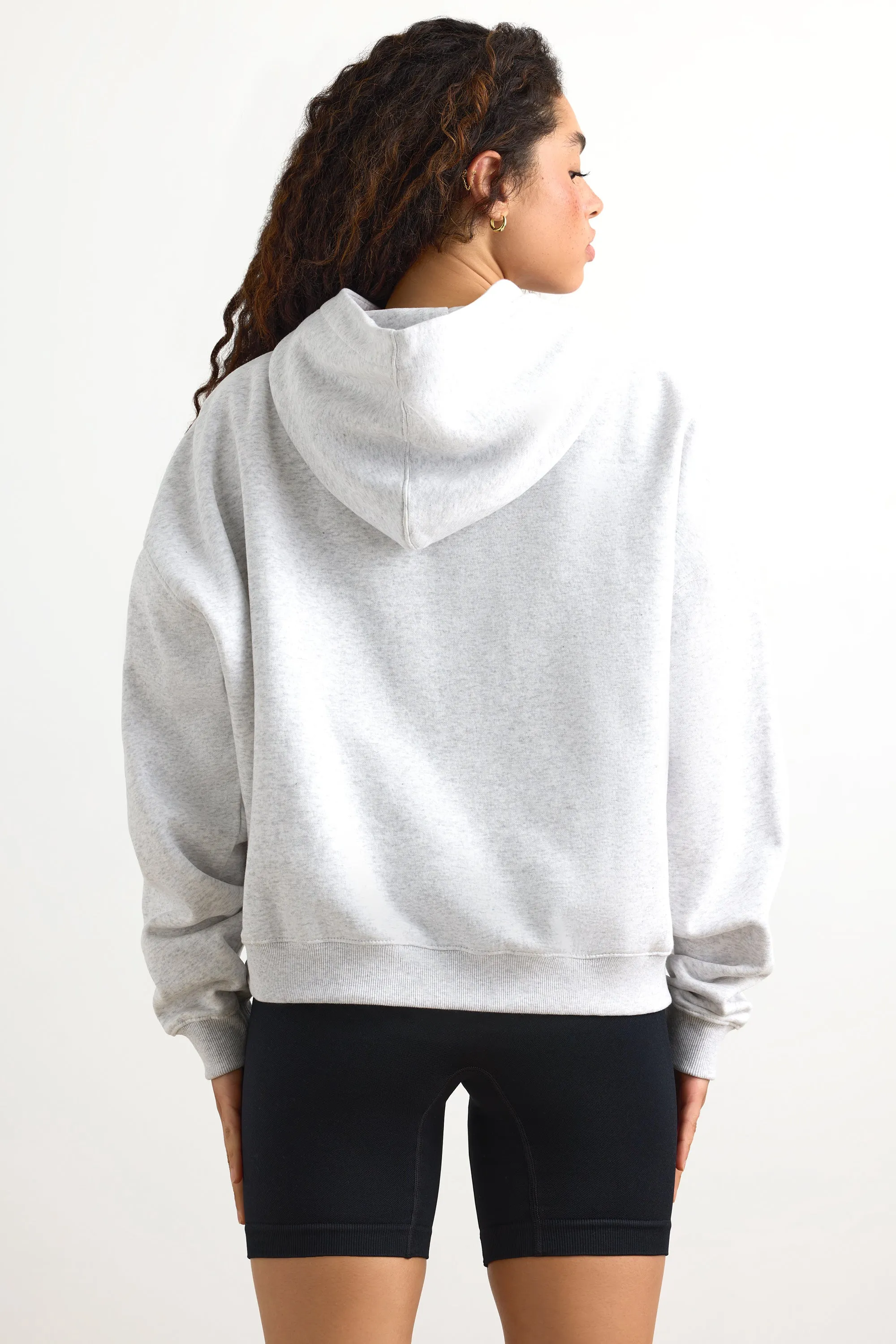 Appliqué Oversized Hoodie in Heather Grey sold by Bo + Tee product image thumbnail 3