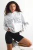 Appliqué Oversized Hoodie in Heather Grey sold by Bo + Tee