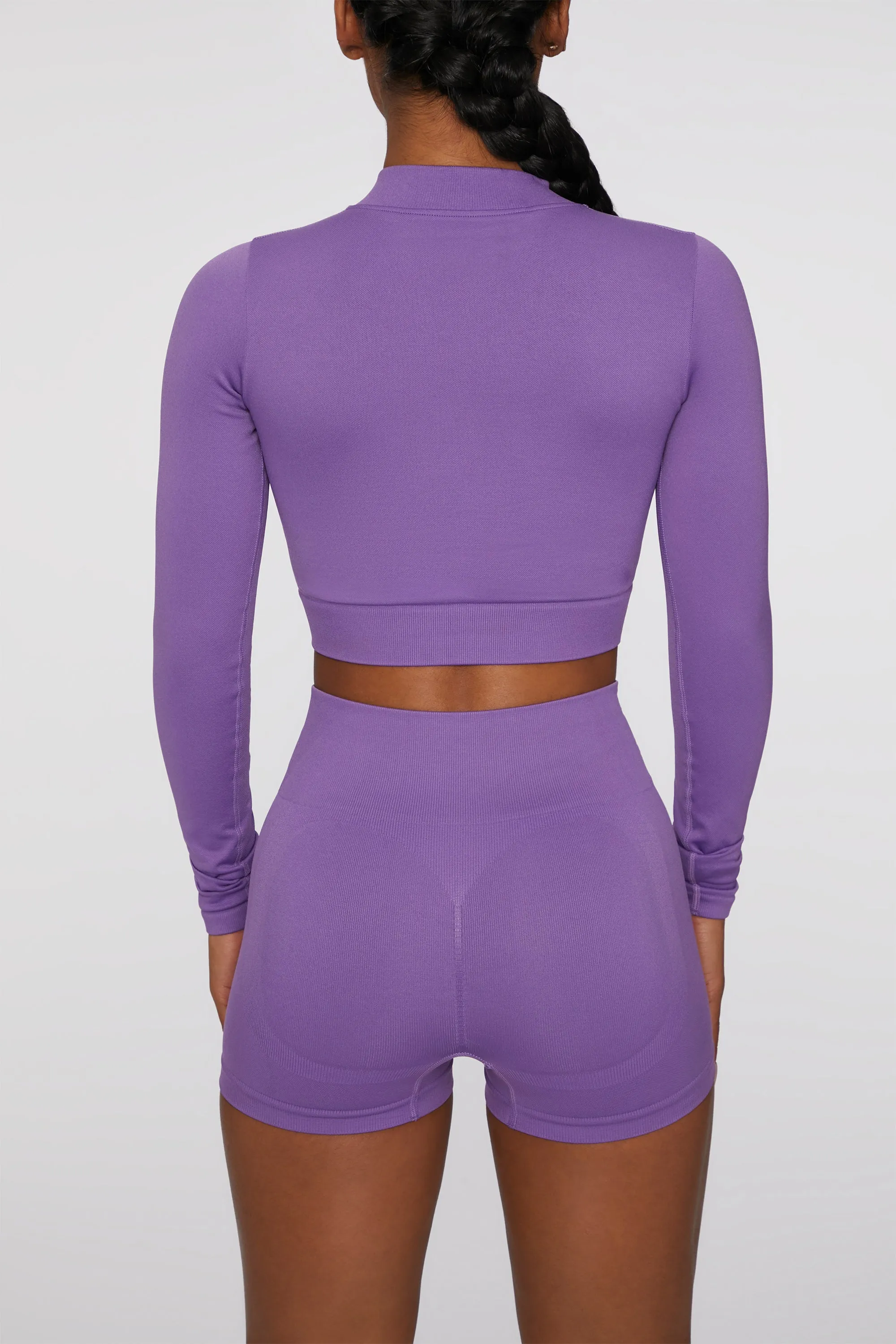 Reach For It - Long Sleeve Crop Top in Purple sold by Bo + Tee product image thumbnail 3