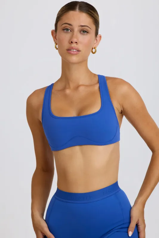 Soft Active Sports Bra in Cobalt sold by Bo + Tee