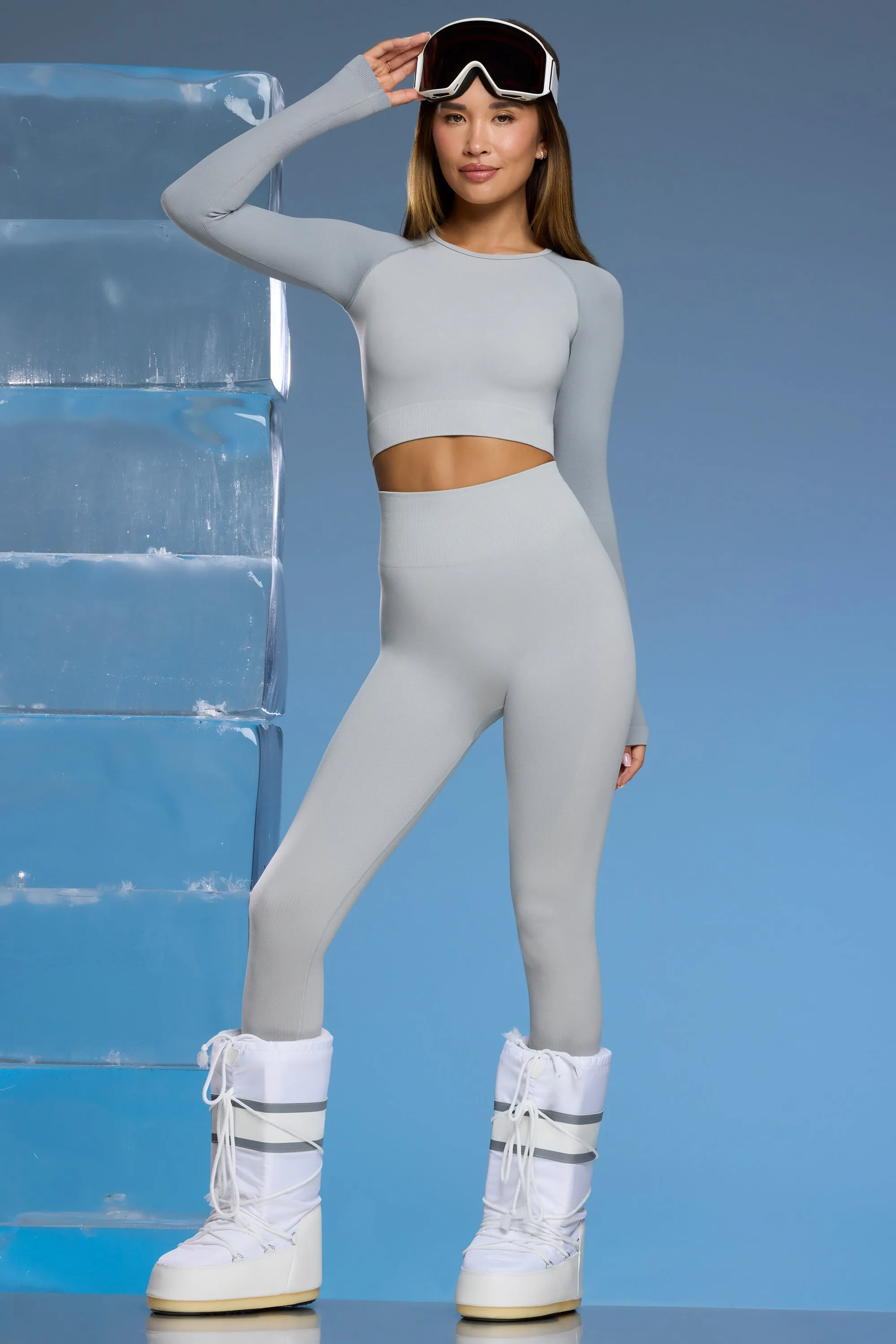 Super Sculpt Base Layer Leggings in Light Grey sold by Bo + Tee