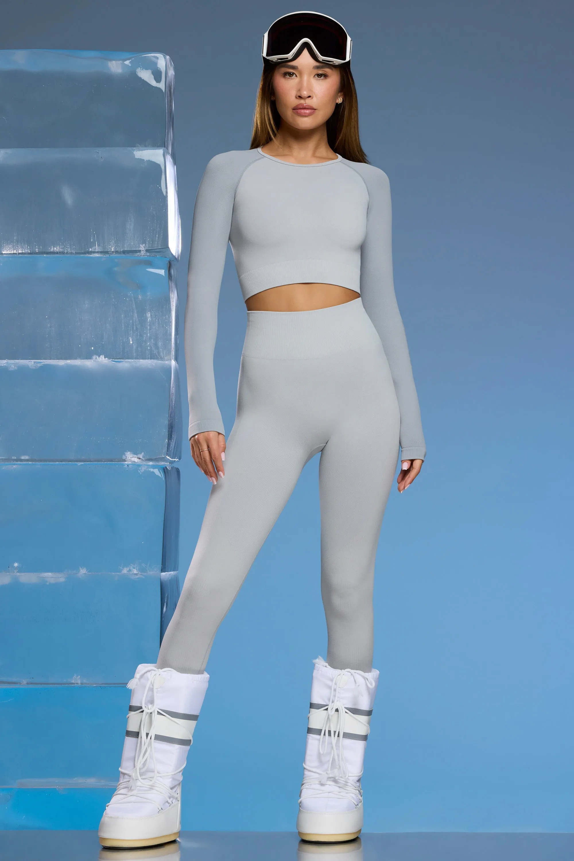Super Sculpt Base Layer Leggings in Light Grey sold by Bo + Tee product image thumbnail 5