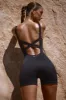 Ultra - Wide Strap Unitard in Black sold by Bo + Tee