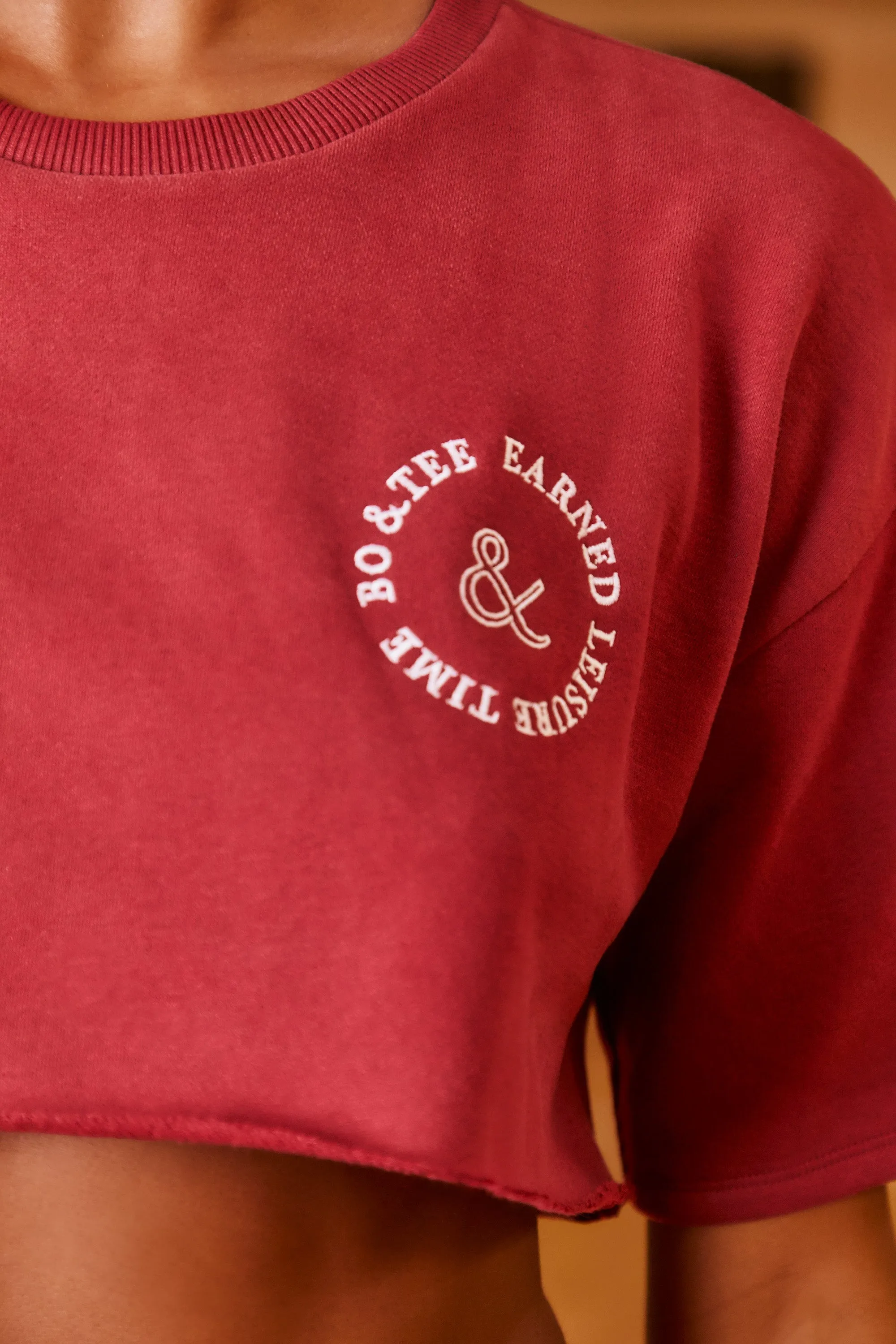 New Start - Crop Top in Burgundy sold by Bo + Tee product image thumbnail 4