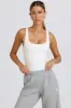 Soft Active Open-Back Bodysuit in White sold by Bo + Tee