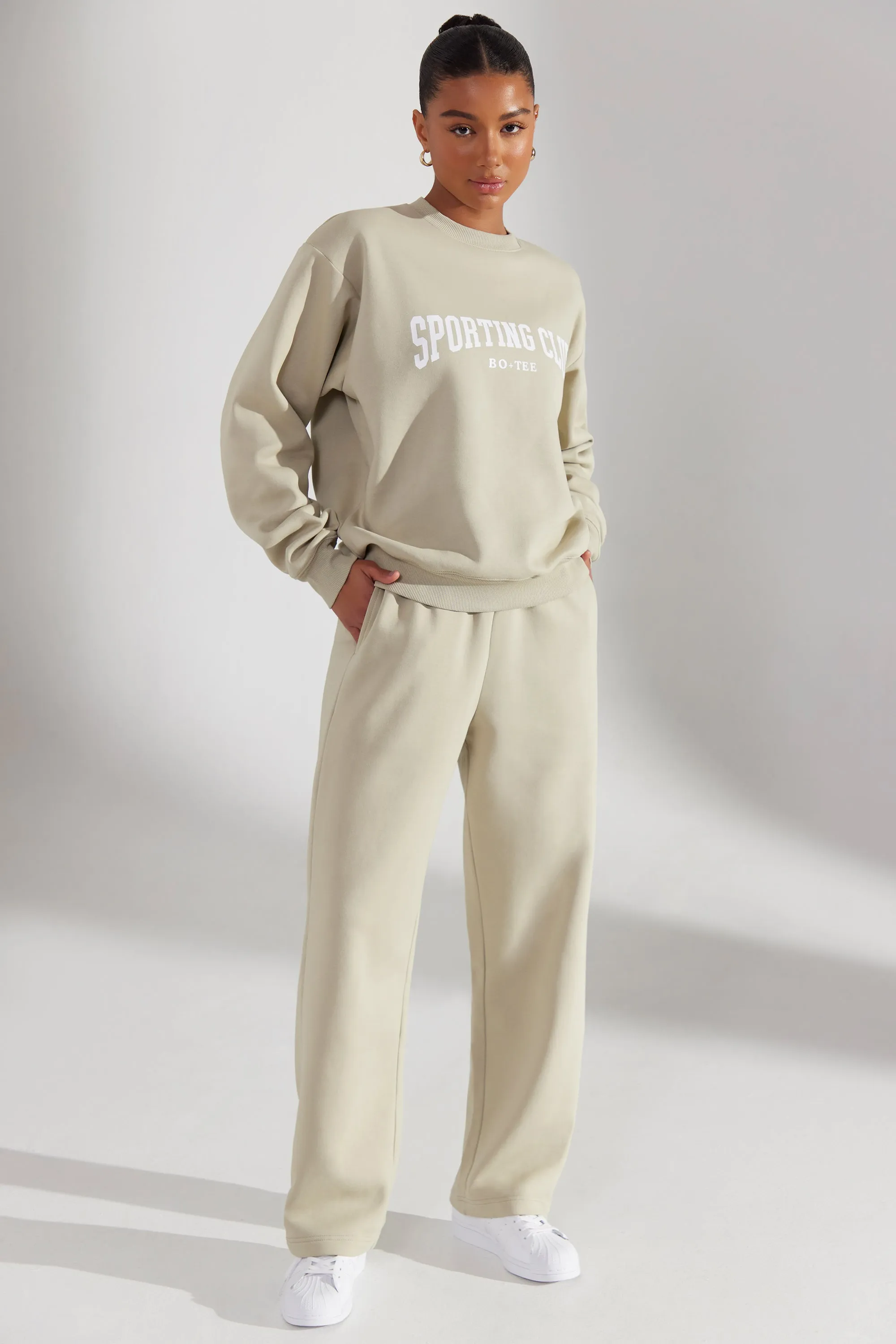 Principal - Petite Wide Leg Joggers in Limestone sold by Bo + Tee product image thumbnail 2