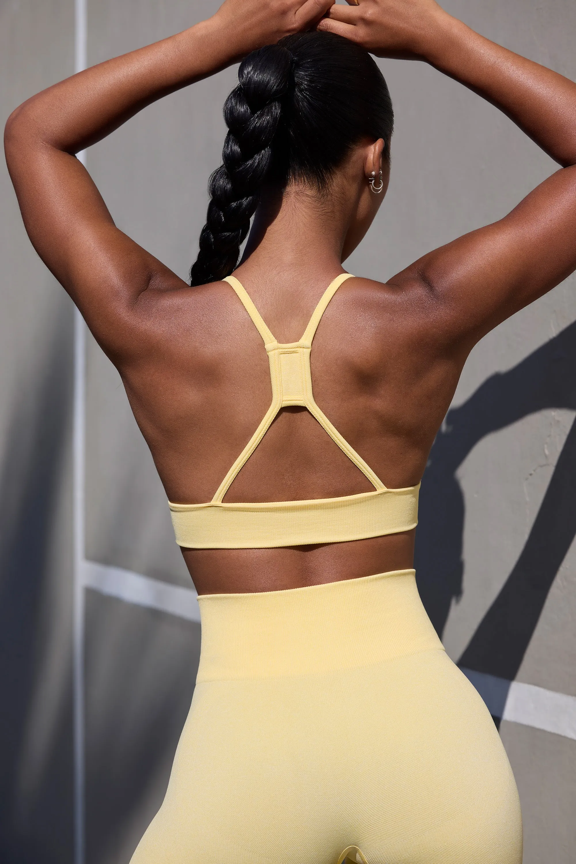 Tempo - Super Sculpt Seamless Triangle Sports Bra in Soft Yellow sold by Bo + Tee product image thumbnail 3