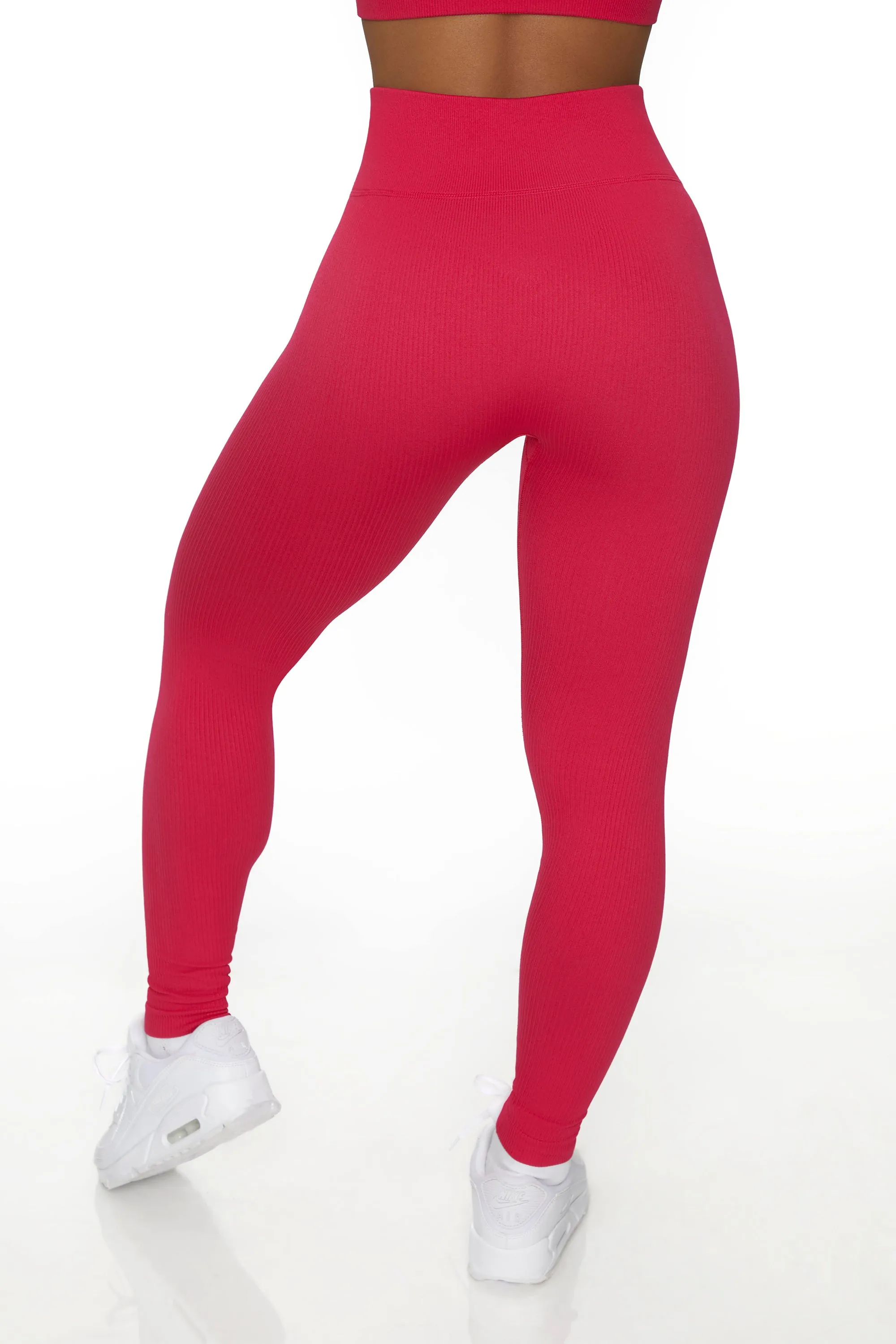 Back In Gear - High Waist Leggings in Hot Pink sold by Bo + Tee product image thumbnail 5