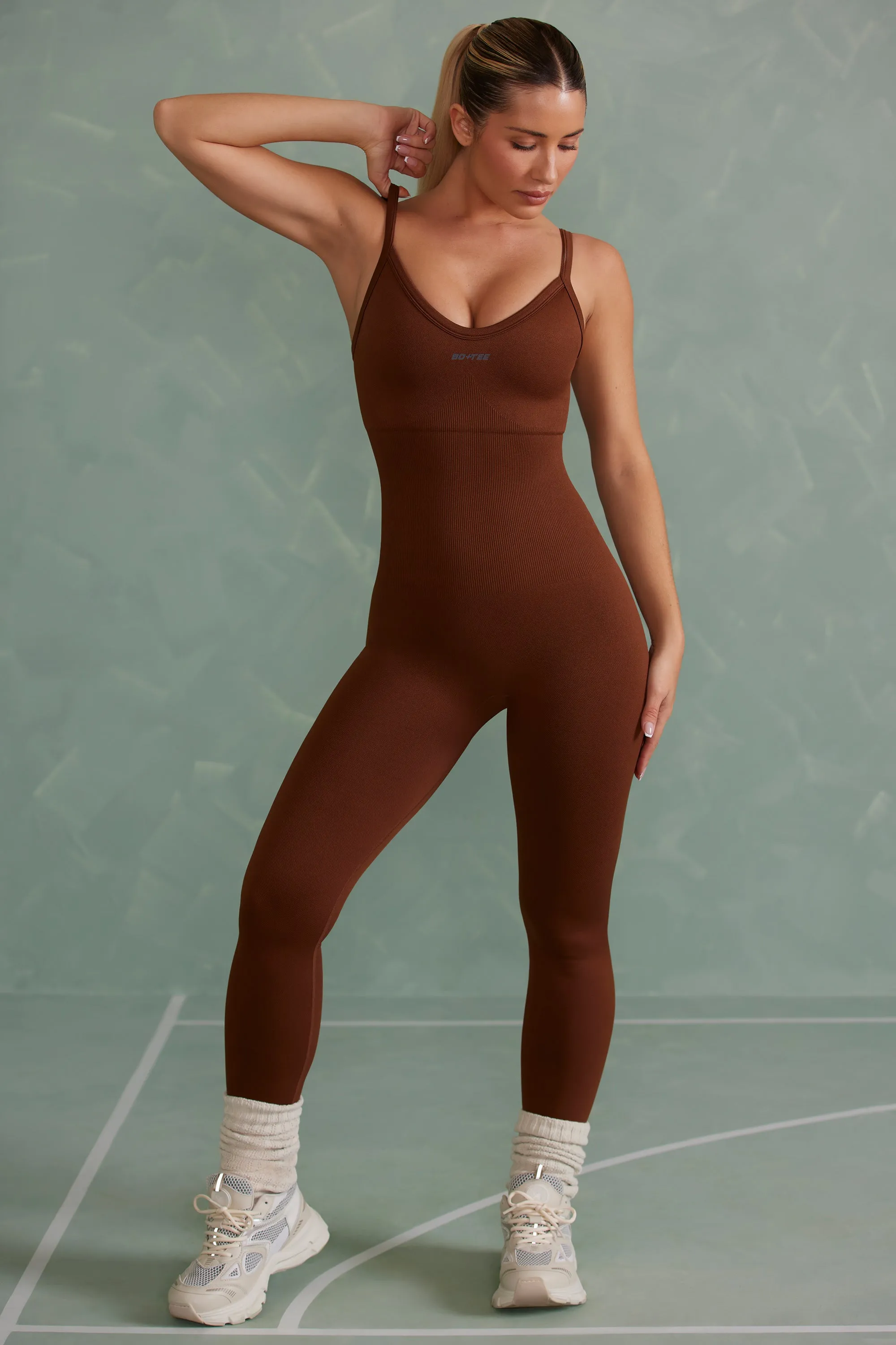 Intensity - Petite Super Sculpt Jumpsuit in Copper Brown sold by Bo + Tee product image thumbnail 4