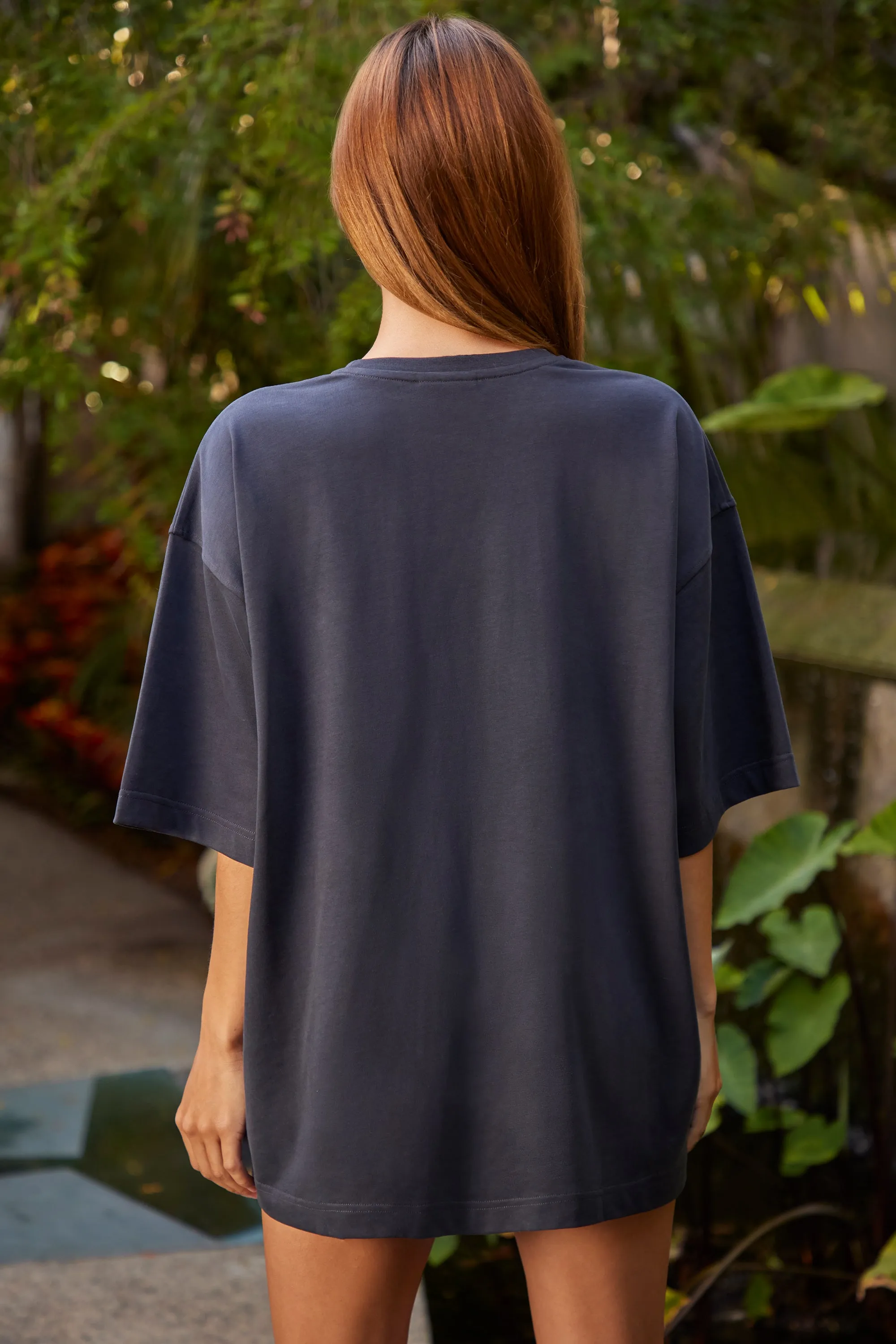 Recharge - Oversized Short Sleeve T-Shirt in Black sold by Bo + Tee product image thumbnail 3