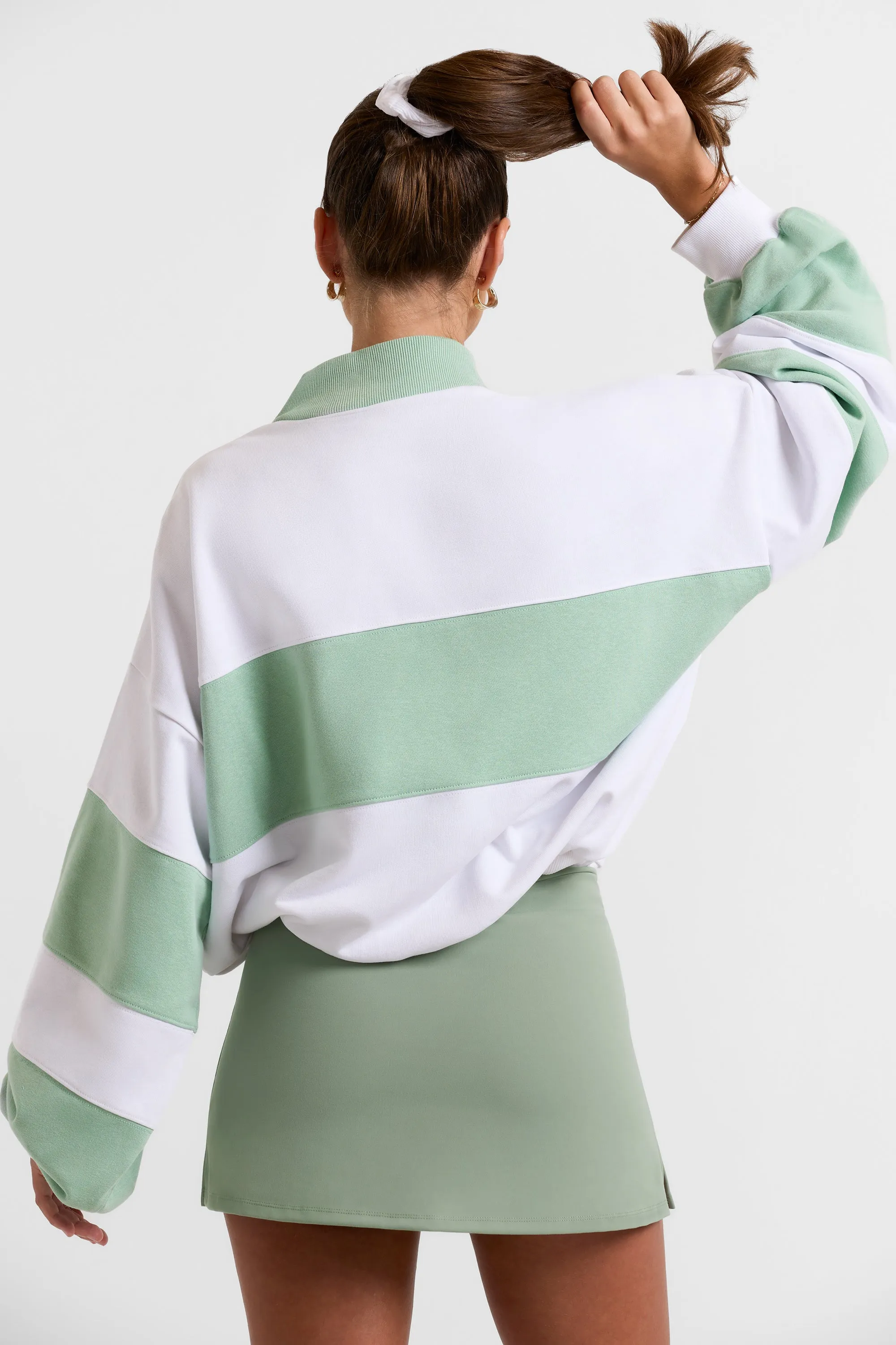 Game - Oversized High Neck Sweatshirt in Mint Green sold by Bo + Tee product image thumbnail 3