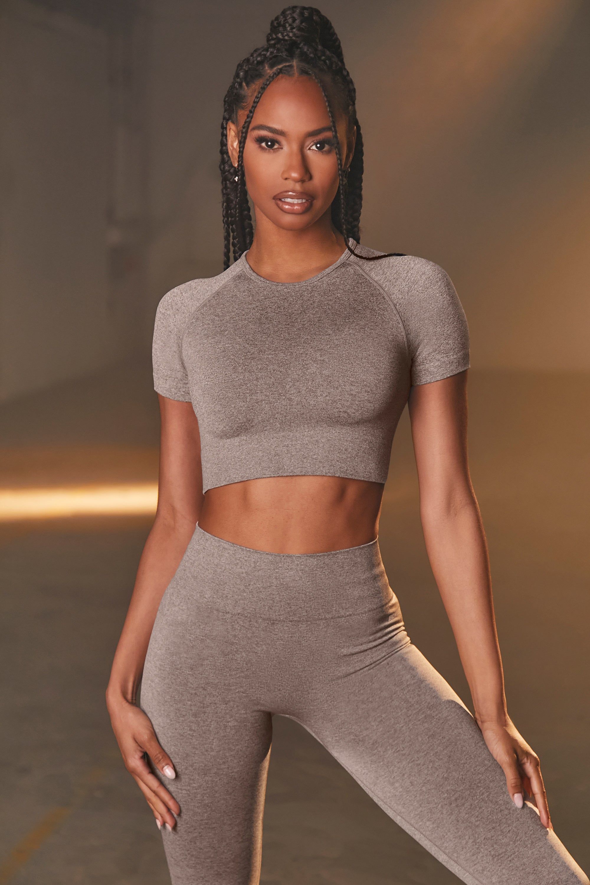 Determined - Crop Top in Dark Grey sold by Bo + Tee