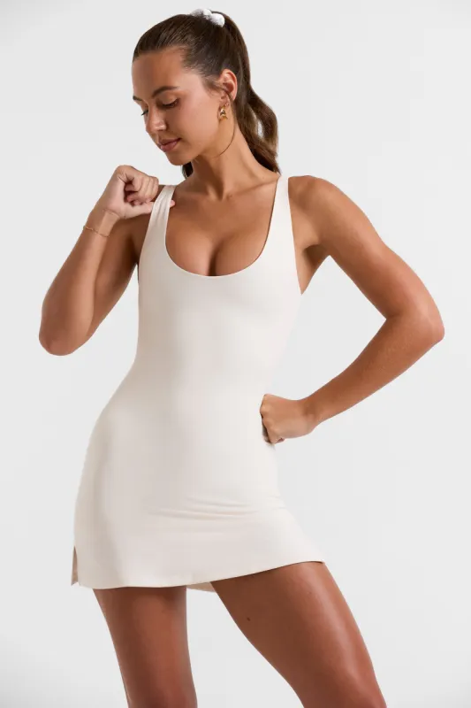 Baseline - Scoop Neckline Tennis Dress in White sold by Bo + Tee