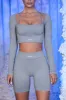 Après Ski - Crop Top - Grey sold by Bo + Tee