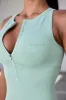Velocity - Super Sculpt Seamless Zip Up Full Length Unitard in Pistachio sold by Bo + Tee