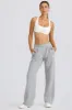 Tall Mid-Rise Straight-Leg Joggers in Grey Marl sold by Bo + Tee