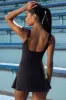 Balance - Square Neck Tennis Dress in Washed Black sold by Bo + Tee