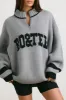 Casual - Oversized Quarter-Zip Chunky-Knit Jumper in Heather Grey sold by Bo + Tee