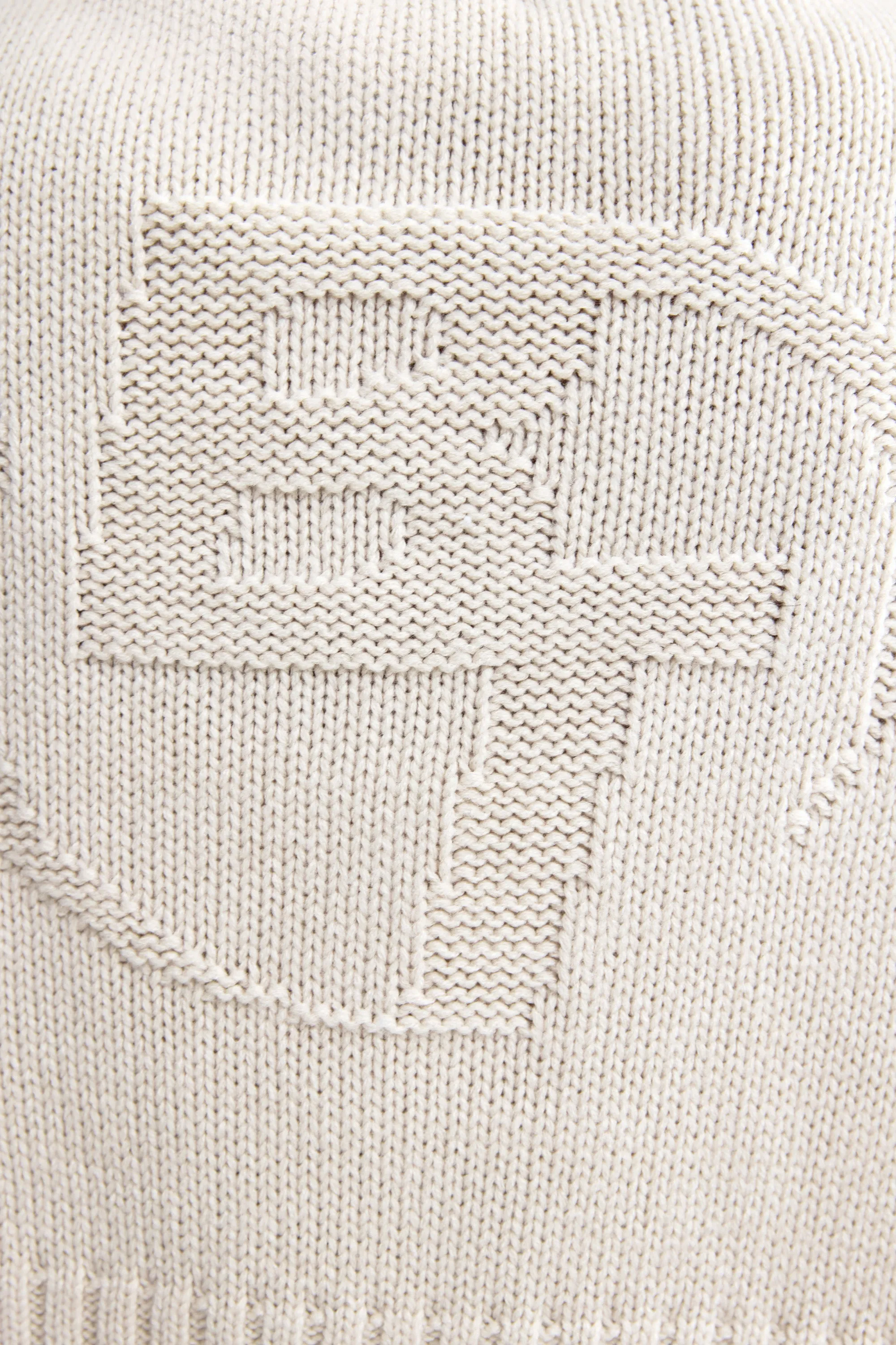 Cropped Zip-Up Chunky Knit Hoodie in Cream sold by Bo + Tee product image thumbnail 4