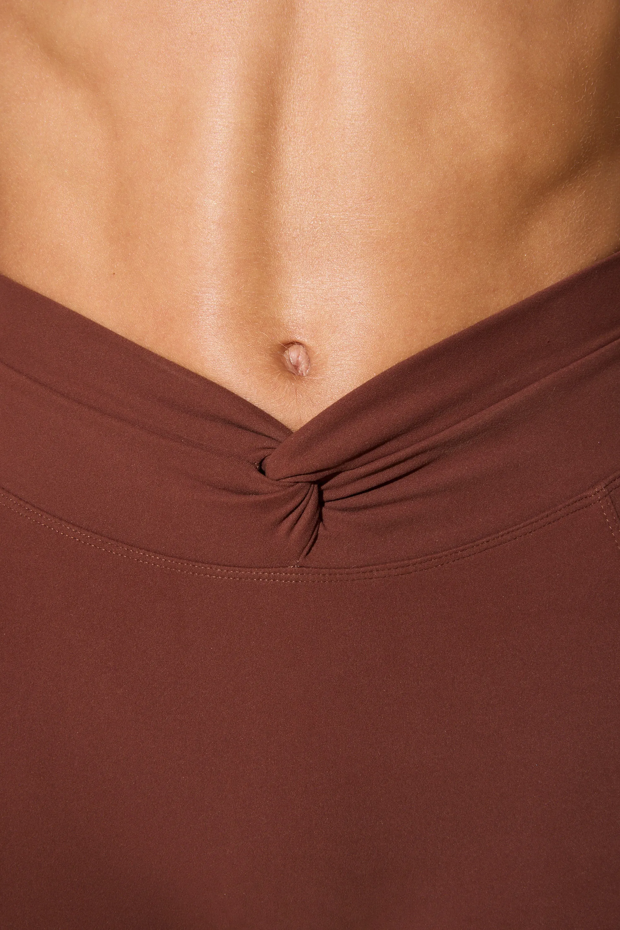 Realign - Petite Twist Waist Flare Leggings in Chocolate sold by Bo + Tee product image thumbnail 4