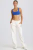 Petite Mid-Rise Straight-Leg Joggers in White sold by Bo + Tee