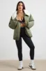 Any Day - Oversized Bomber Jacket in Deep Olive sold by Bo + Tee
